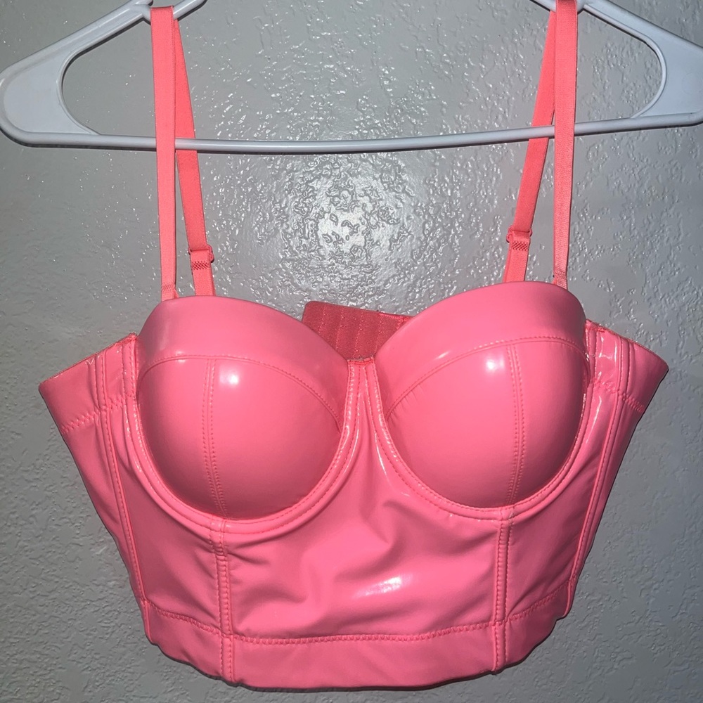 Pink Bustier Crop Top